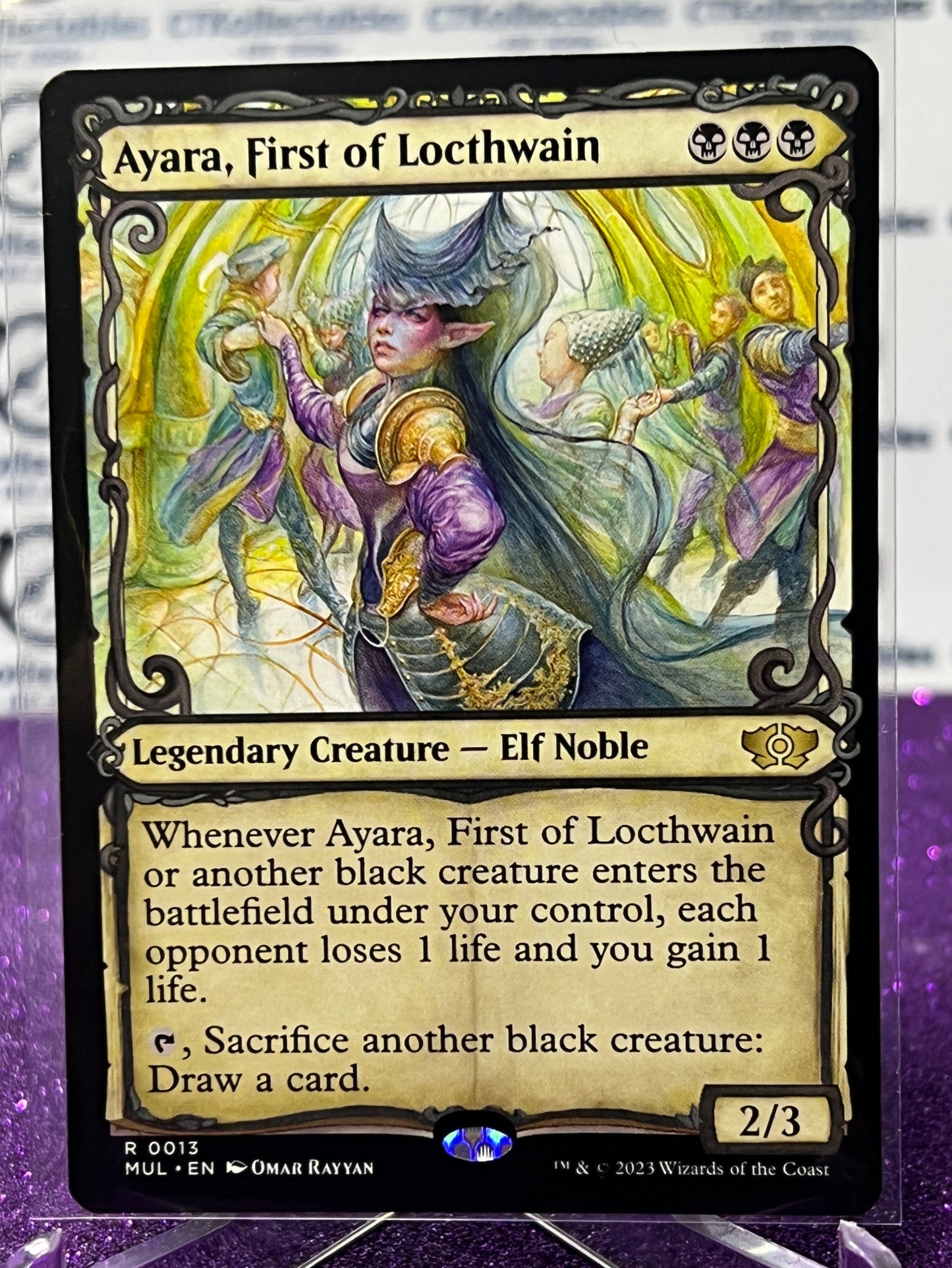 2023 MAGIC THE GATHERING MULTIVERSE LEGENDS AYARA, FIRST OF LOCTHWAIN # R 0013 LEGENDARY CREATURE - ELF NOBLE CARD