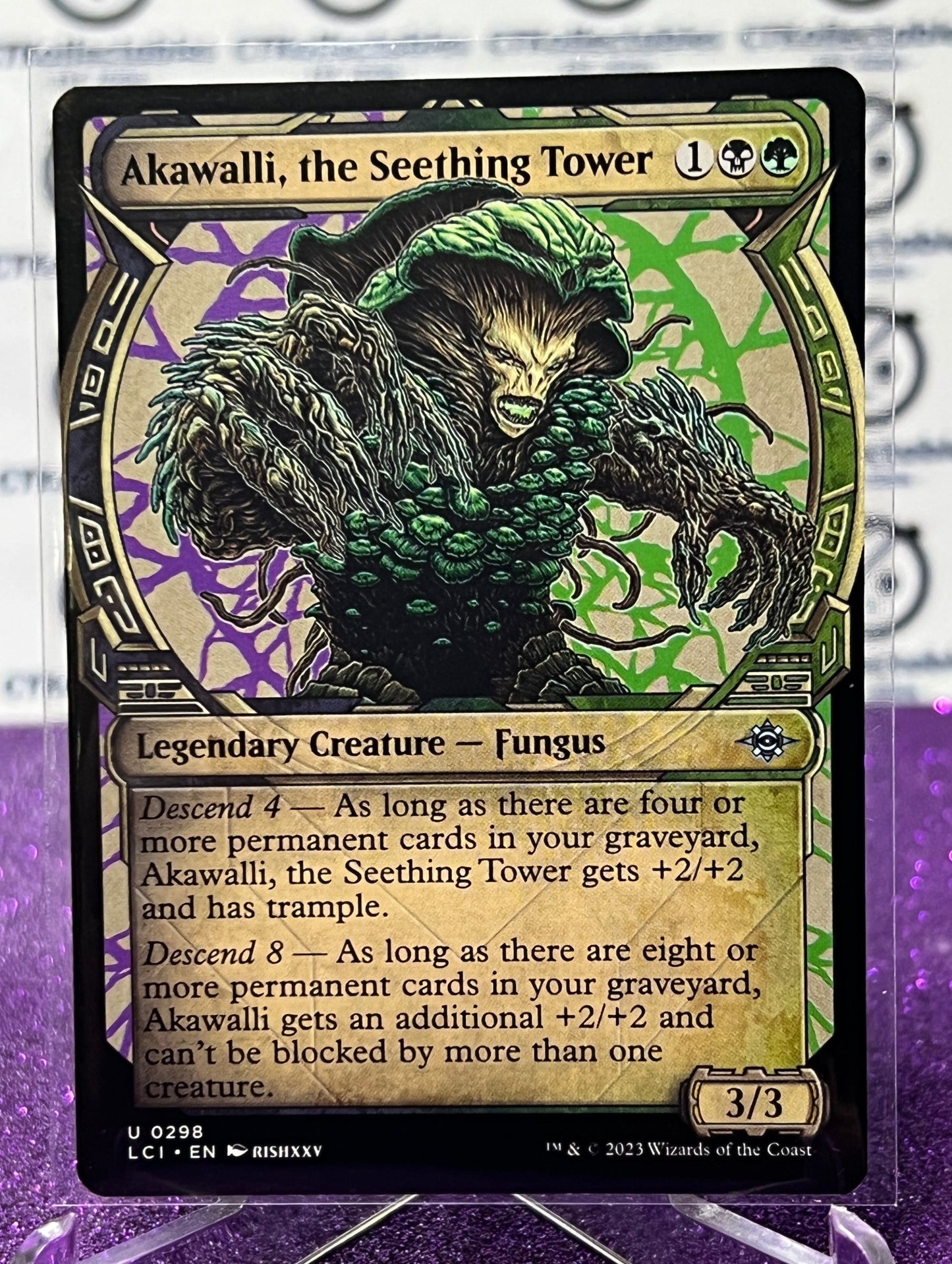 2023 MAGIC THE GATHERING THE LOST CAVERNS OF IXALAN AKAWALLI, THE SEETHING TOWER # U 0298 LEGENDARY CREATURE- FUNGUS CARD