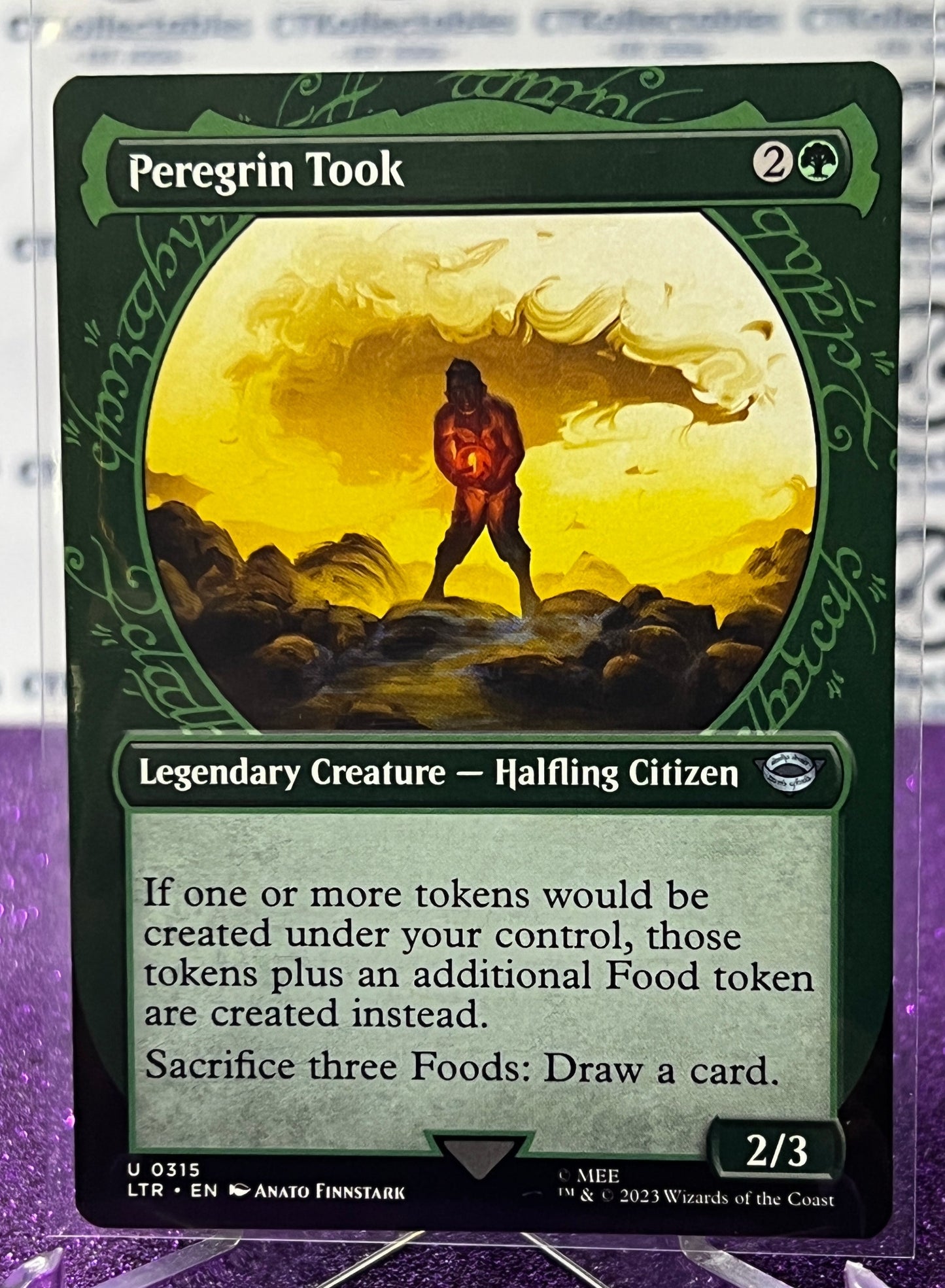 2023 MAGIC THE GATHERING LORD OF THE RINGS PEREGRIN TOOK # U 0315 LEGENDARY CREATURE - HALFLING CITIZEN CARD