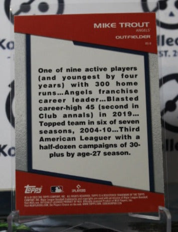 2022 TOPPS OPENING DAY MIKE TROUT # BS-8 BOMB SQUAD. LOS ANGELES ANGELS BASEBALL