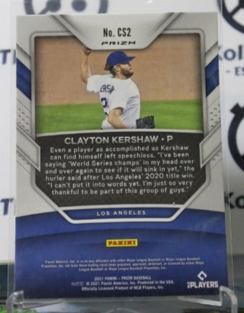 2021 PANINI PRIZM CLAYTON KERSHAW # CS2 SILVER PRIZM LOS ANGELES DODGERS BASEBALL