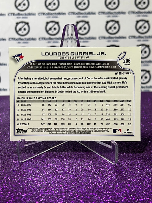 2022 TOPPS CHROME LOURDES GURRIEL JR. # 206 TORONTO BLUE JAYS BASEBALL