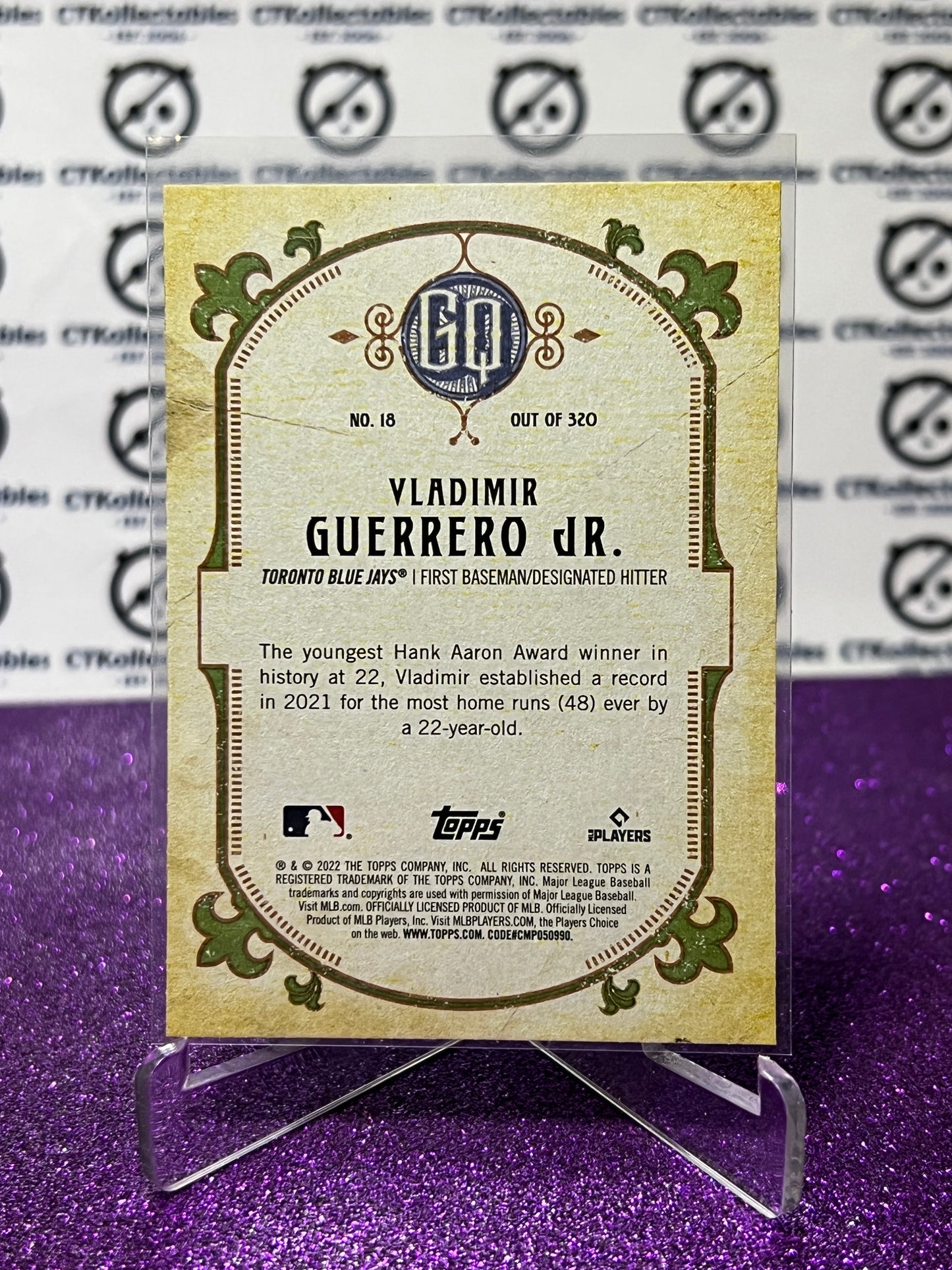 2022 TOPPS GYPSY QUEEN VLADIMIR GUERRERO JR. # 18 TORONTO BLUE JAYS BASEBALL