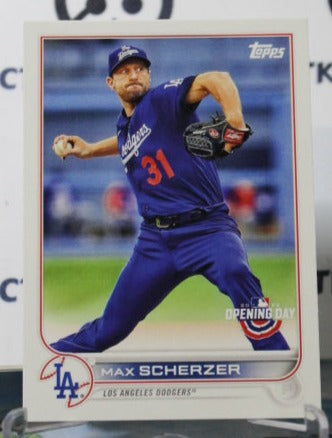 2022 TOPPS OPENING DAY MAX SCHERZER # 129 LOS ANGELES DODGERS BASEBALL