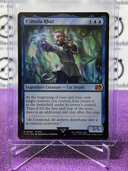 2025 MAGIC THE GATHERING FINAL FANTASY Y'SHTOLA RHUL # M 0086 MYSTIC NON-FOIL LEGENDARY CREATURE CARD