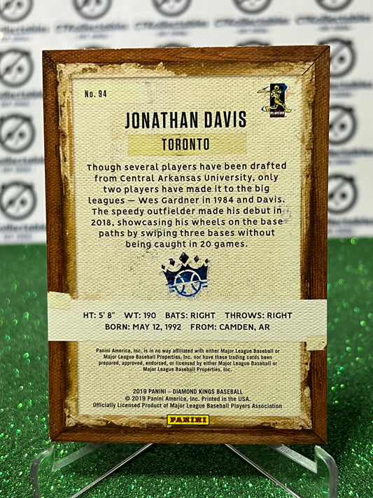 2019 PANINI DIAMOND KINGS JONATHAN DAVIS # 94 ROOKIE TORONTO BLUE JAYS BASEBALL