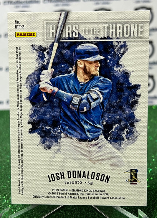 2019 PANINI DONRUSS DIAMOND KINGS VLADIMIR GUERRERO JR. / JOSH DONALDSON # HTT-2 HEIRS TO THE THRONE TORONTO BLUE JAYS BASEBALL