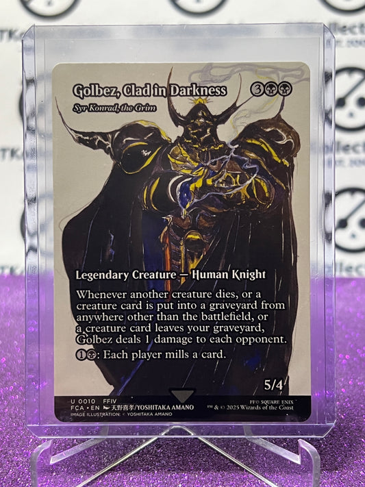 2025 MAGIC THE GATHERING FINAL FANTASY GOLBEZ, CLAD IN DARKNESS # U 0010 UNCOMMON NON-FOIL LEGENDARY CREATURE CARD