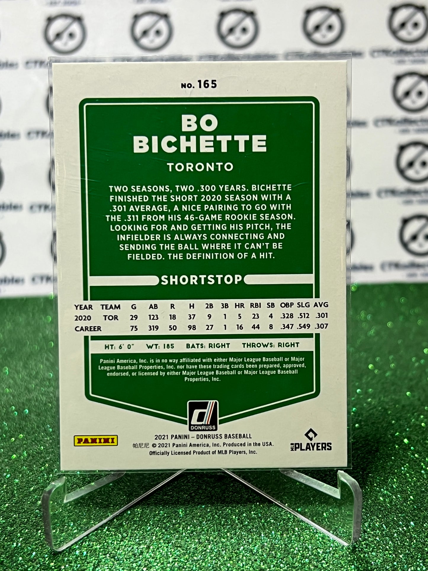 2021 PANINI DONRUSS BO BICHETTE # 165 TORONTO BLUE JAYS BASEBALL