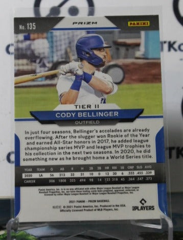 2021 PANINI PRIZM CODY BELLINGER # 92 PURPLE PRIZM LOS ANGELES DODGERS BASEBALL