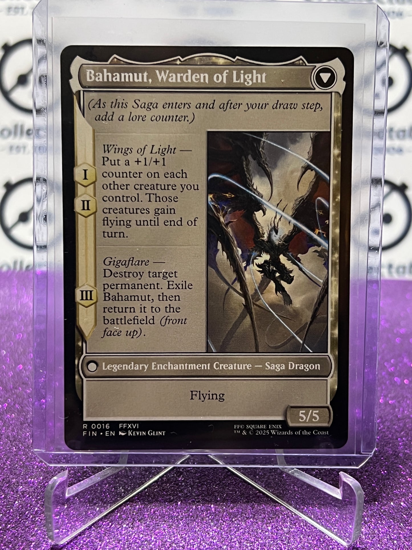 2025 MAGIC THE GATHERING FINAL FANTASY DION, BAHAMUT'S DOMINANT # R 0016 RARE NON-FOIL CREATURE FLIP CARD
