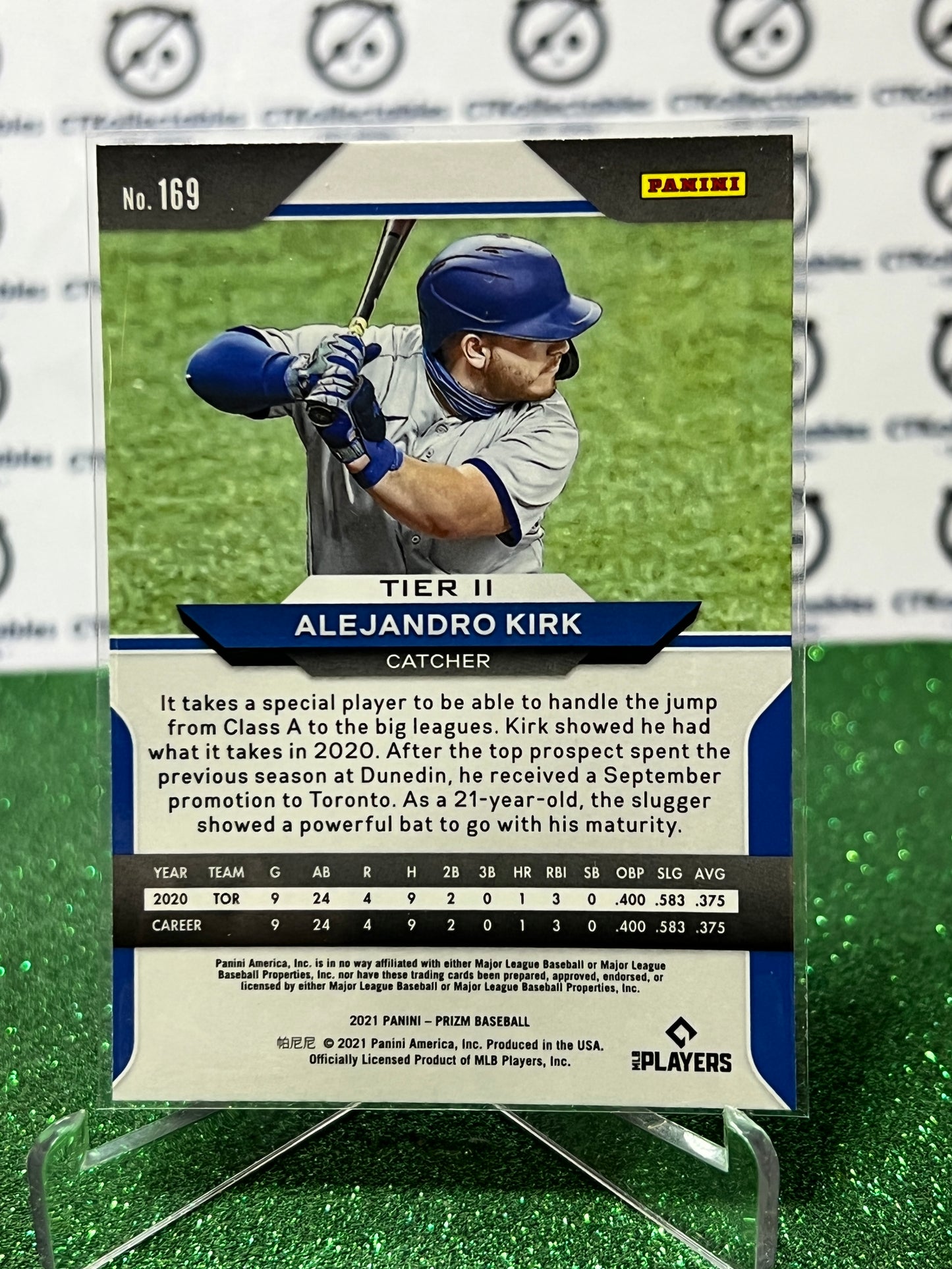 2021 PANINI PRIZM ALEJANDRO KIRK # 169 ROOKIE TORONTO BLUE JAYS BASEBALL