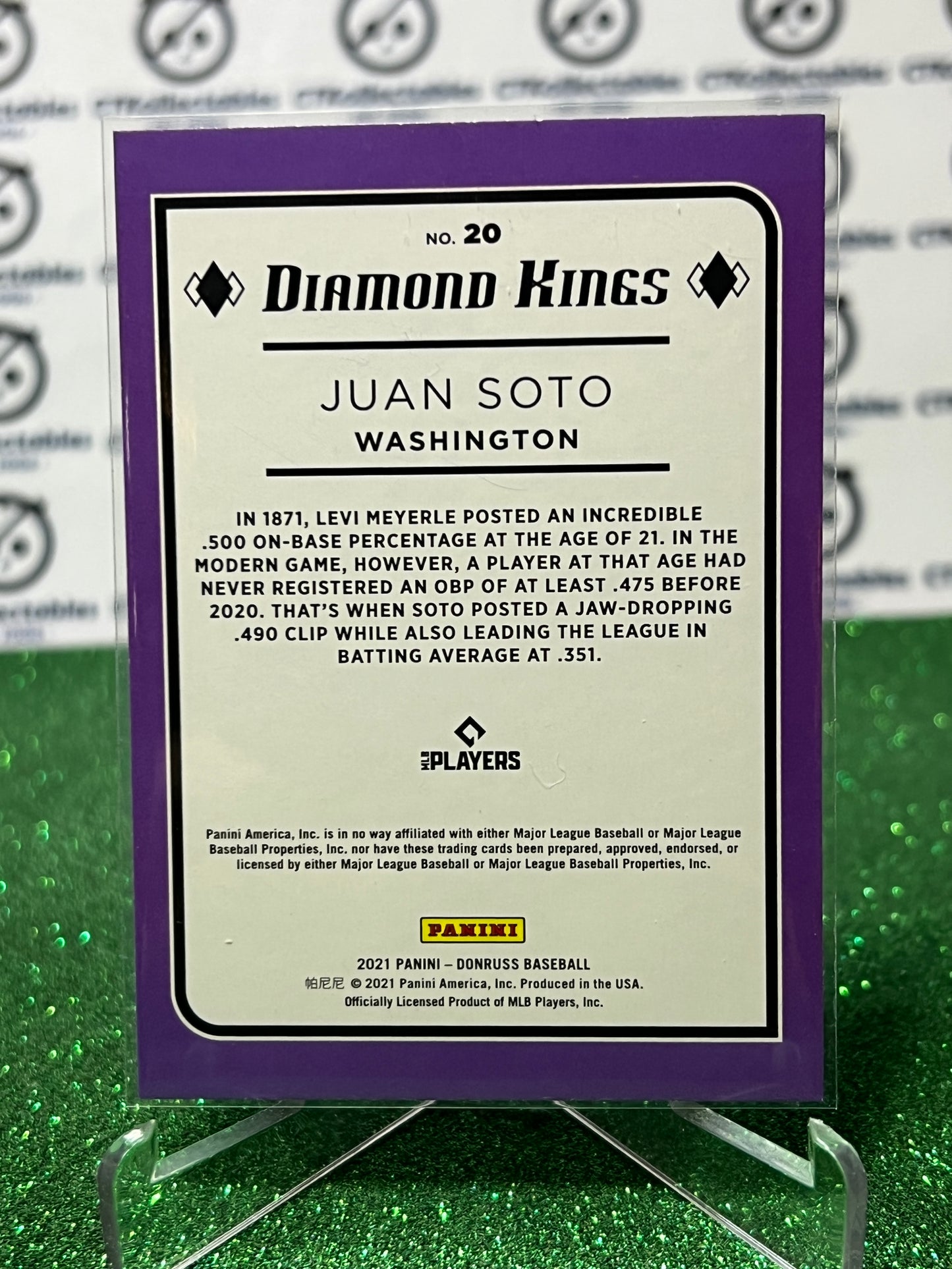 2021 PANINI DIAMOND KINGS JUAN SOTO # 20 WASHINGTON NATIONALS BASEBALL