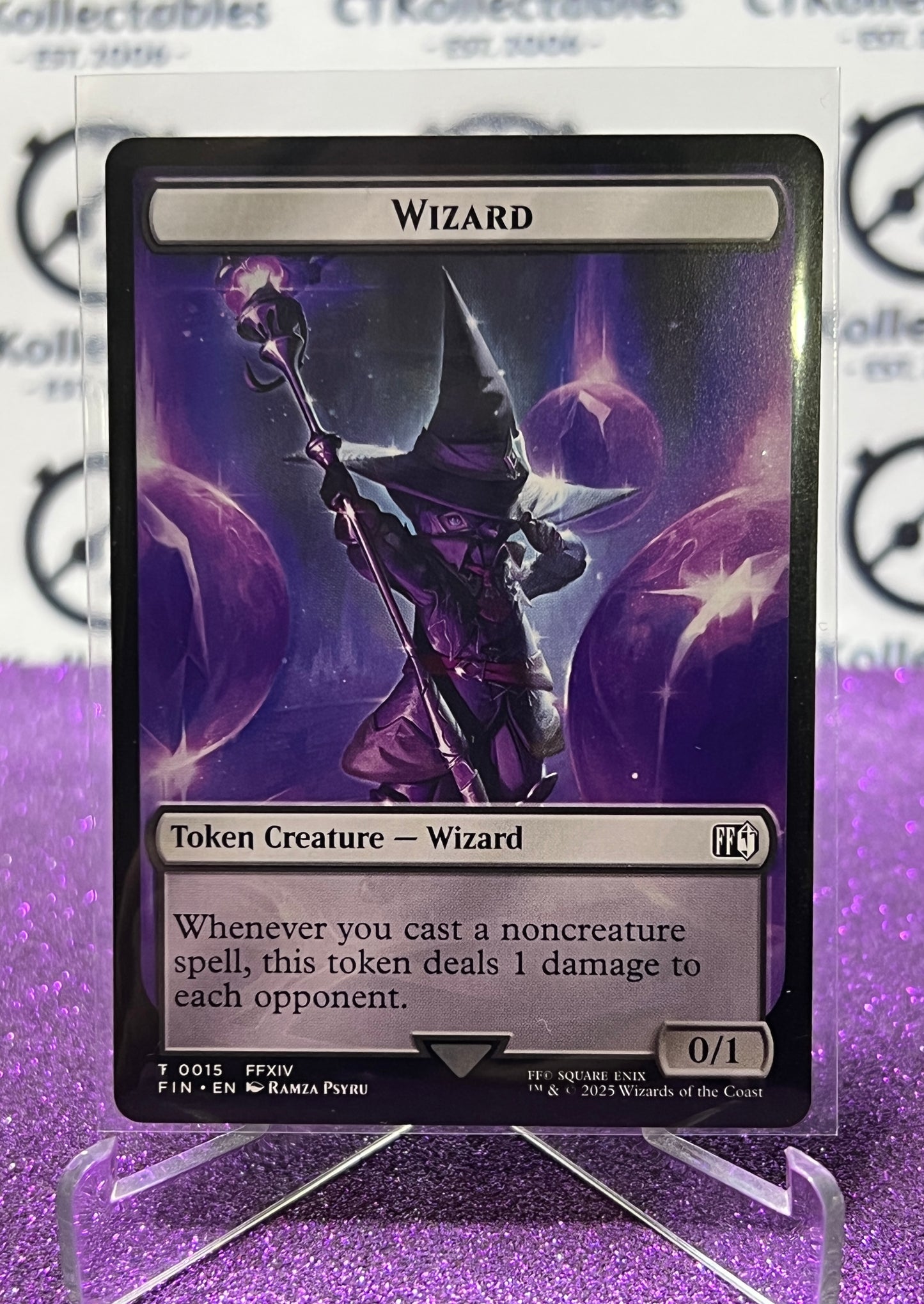 2025 MAGIC THE GATHERING FINAL FANTASY BIRD / WIZARD # T 0017 / T 0015 TOKEN NON-FOIL CARD
