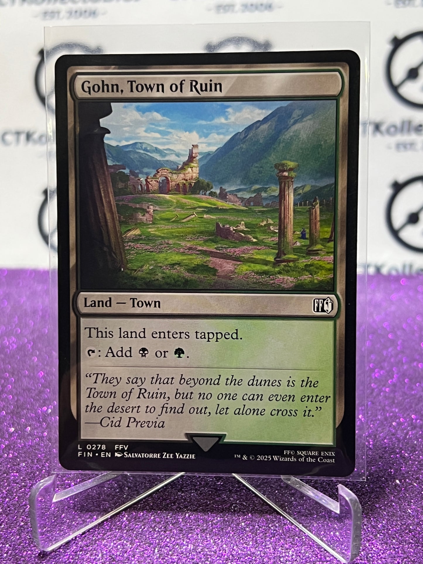 2025 MAGIC THE GATHERING FINAL FANTASY GOHN, TOWN OF RUIN # L 0278 LAND NON-FOIL CARD
