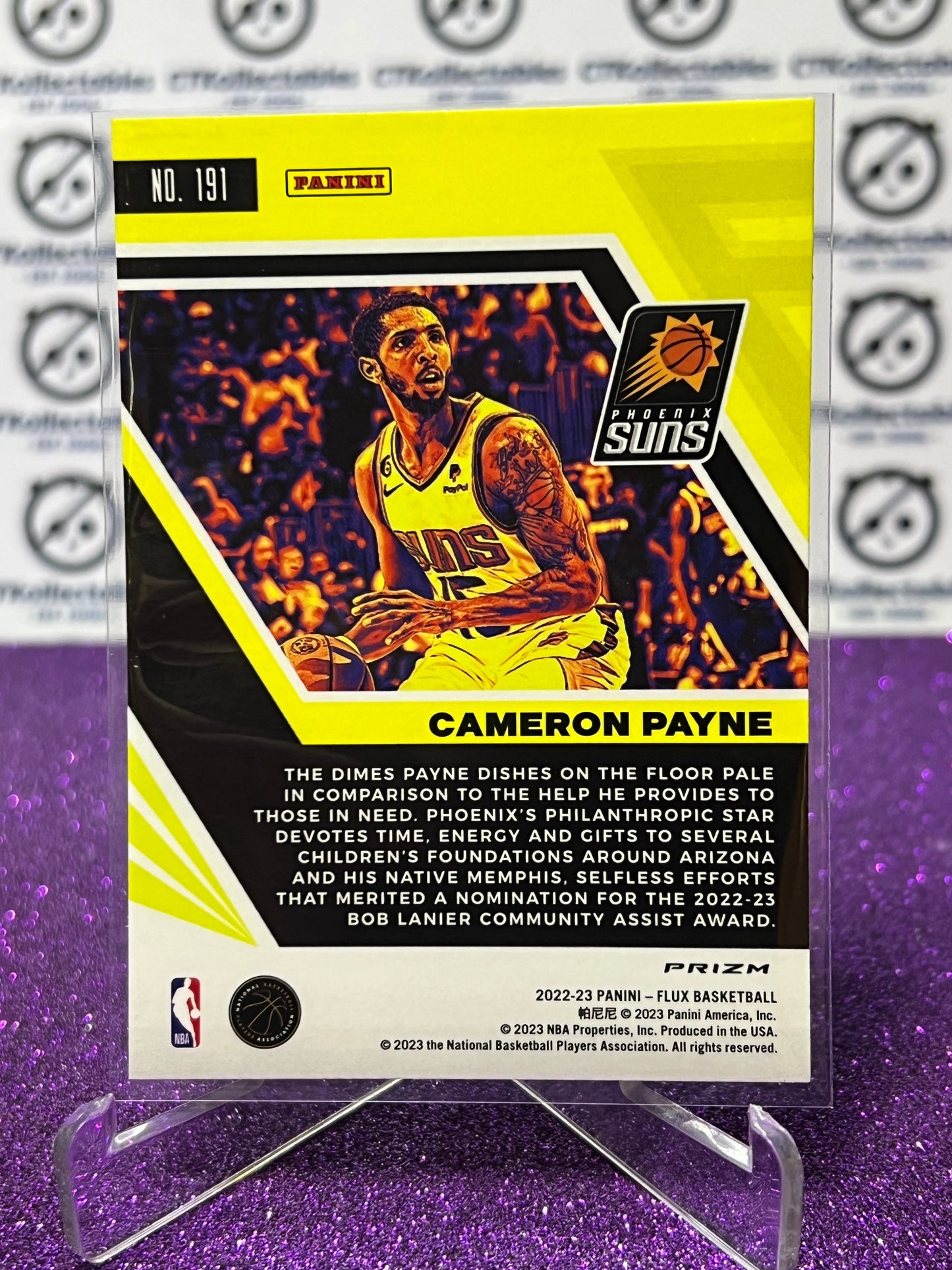 2022-23 NBA PANINI FLUX CAMERON PAYNE # 191 PRIZM RED CRACKED ICE PHOENIX SUNS BASKETBALL