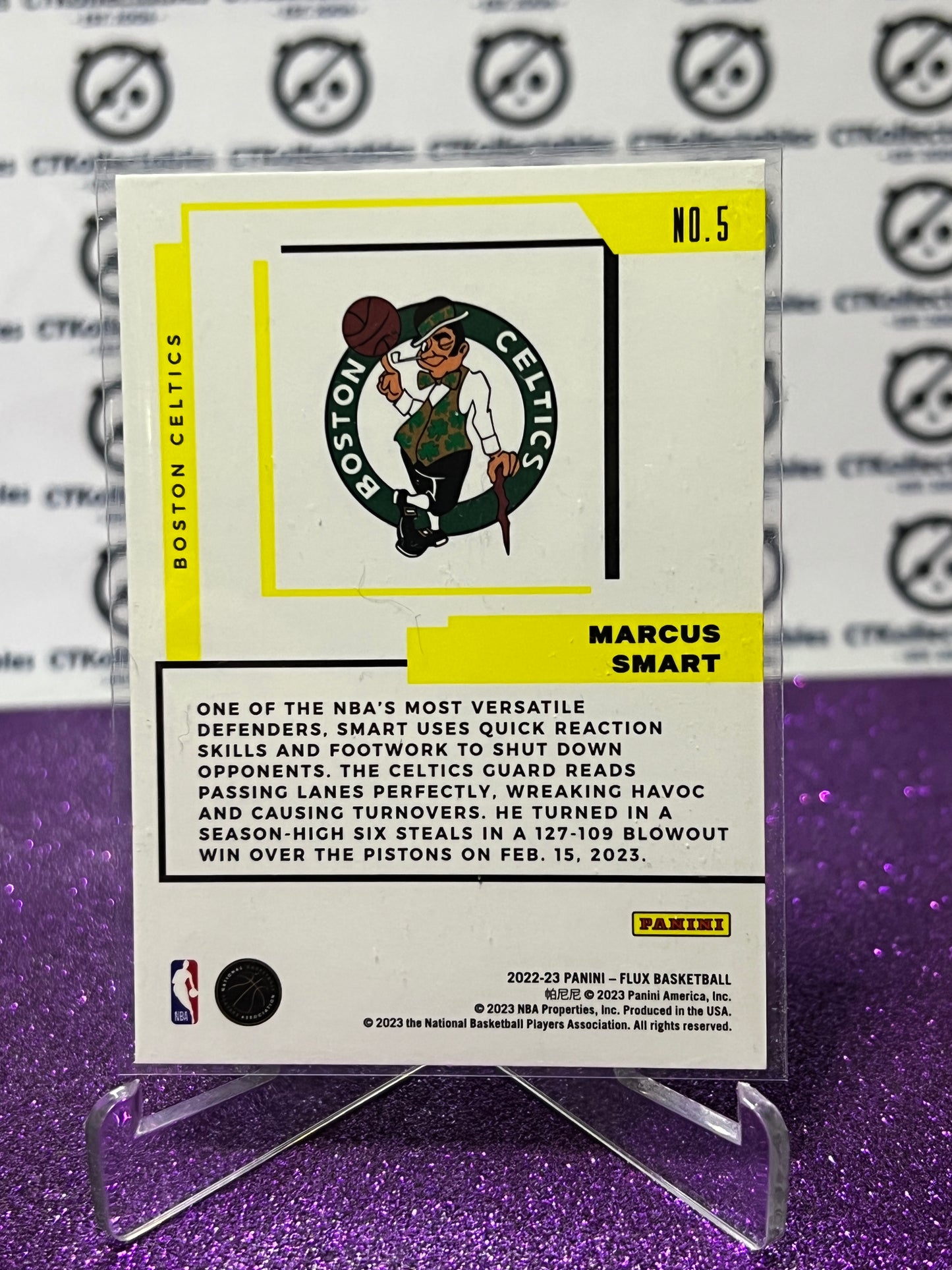 2022-23 NBA PANINI FLUX MARCUS SMART # 5 DLUX BOSTON CELTICS BASKETBALL