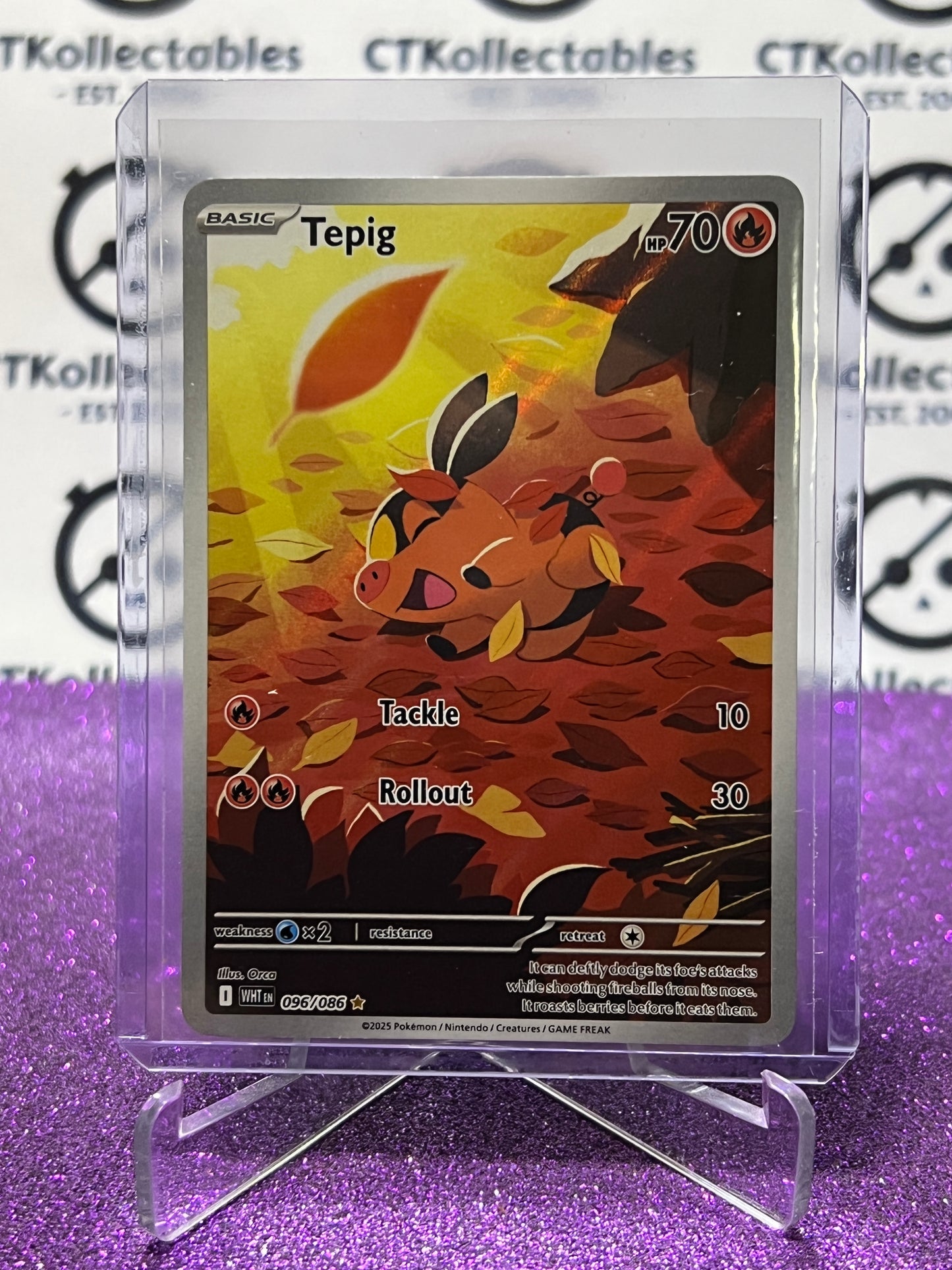 TEPIG RARE SCARLET & VIOLET WHITE FLARE #096/086* POKEMON CARD 2025