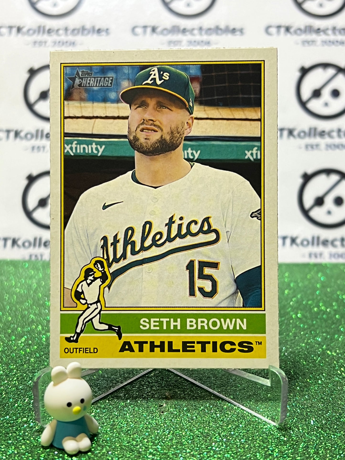 2025 TOPPS HERITAGE SETH BROWN # 292 OAKLAND ATHLETICS BASEBALL CARD