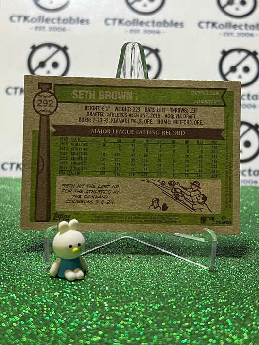 2025 TOPPS HERITAGE SETH BROWN # 292 OAKLAND ATHLETICS BASEBALL CARD