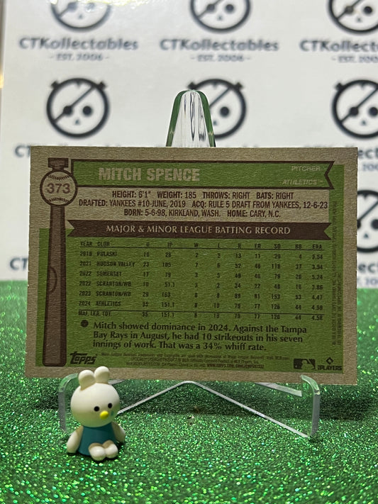 2025 TOPPS HERITAGE MITCH SPENCE # 373 OAKLAND ATHLETICS BASEBALL CARD