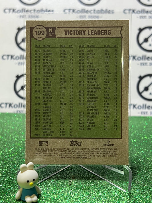 2025 TOPPS HERITAGE SALE WHEELER IMANAGA # 199 VICTORY LEADERS BRAVES PHILLIES CUBS BASEBALL CARD