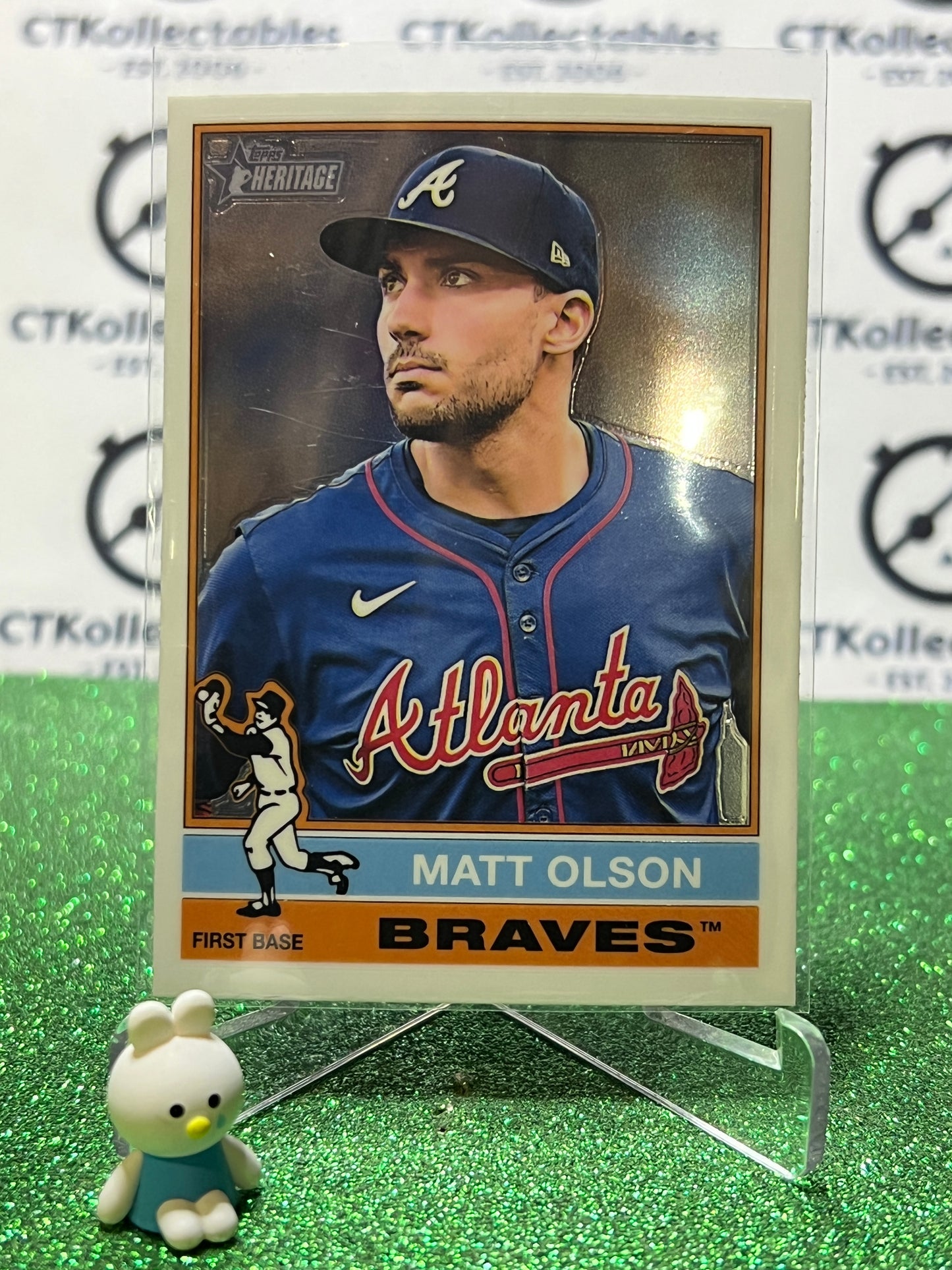 2025 TOPPS HERITAGE MATT OLSON # 102 FOIL ATLANTA BRAVES BASEBALL CARD