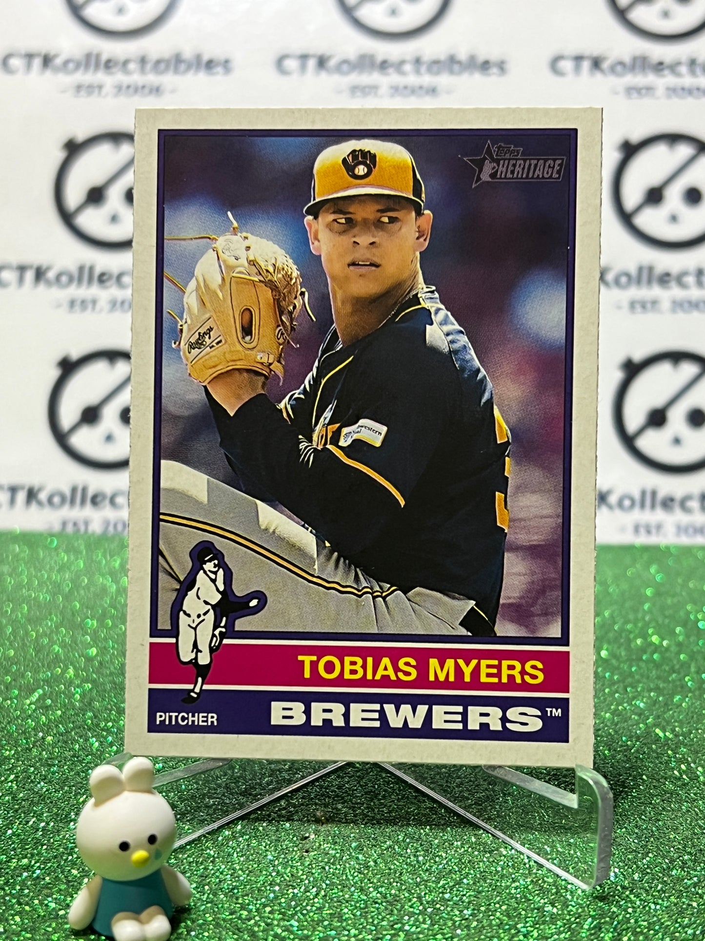 2025 TOPPS HERITAGE TOBIAS MYERS # 137 MILWAUKEE BREWERS BASEBALL CARD