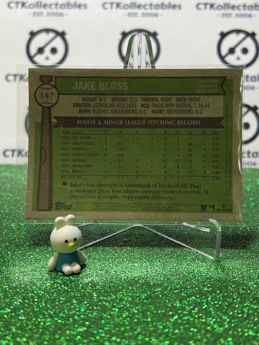 2025 TOPPS HERITAGE JAKE BLOSS # 147 ROOKIE CHROME PINK SPARKLE TORONTO BLUE JAYS BASEBALL CARD