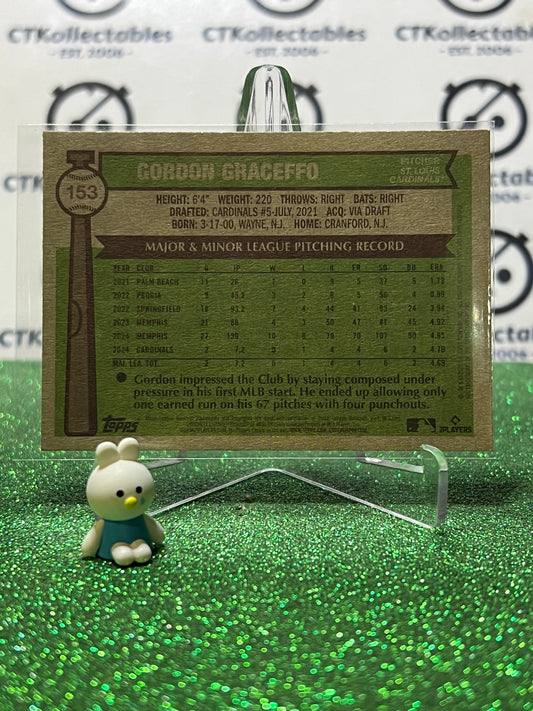 2025 TOPPS HERITAGE GORDON GRACEFFO # 153 ROOKIE ST. LOUIS CARDINALS BASEBALL CARD