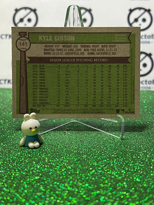 2025 TOPPS HERITAGE KYLE GIBSON # 141 ST. LOUIS CARDINALS BASEBALL CARD