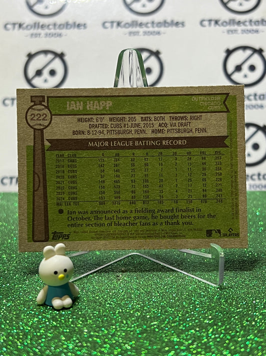 2025 TOPPS HERITAGE IAN HAPP # 222 CHICAGO CUBS BASEBALL CARD