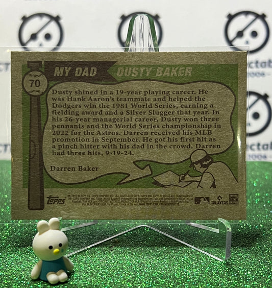 2025 TOPPS HERITAGE DUSTY DARREN BAKER # 70 LA DODGERS BASEBALL CARD