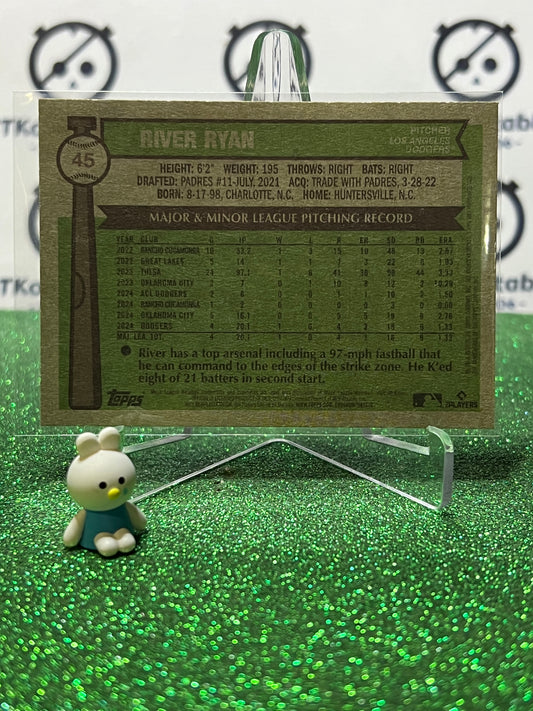 2025 TOPPS HERITAGE RIVER RYAN # 45 ROOKIE LA DODGERS BASEBALL CARD