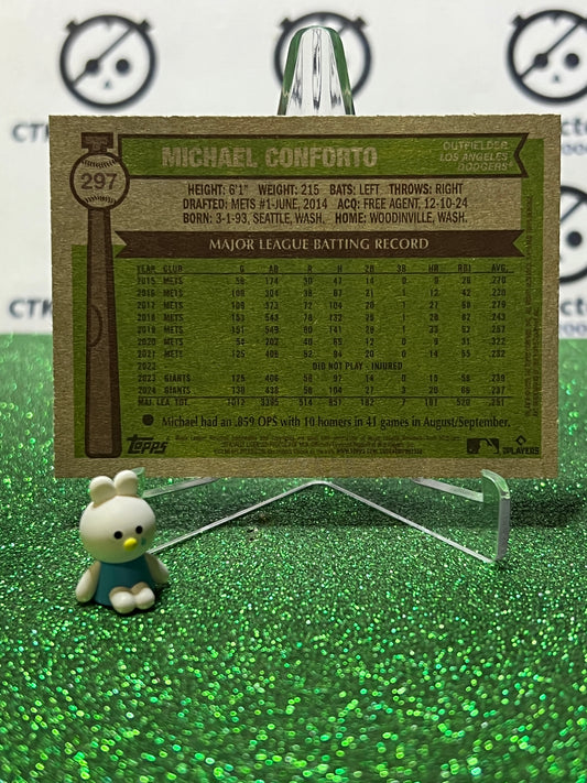 2025 TOPPS HERITAGE MICHAEL CONFORTO # 297 LA DODGERS BASEBALL CARD
