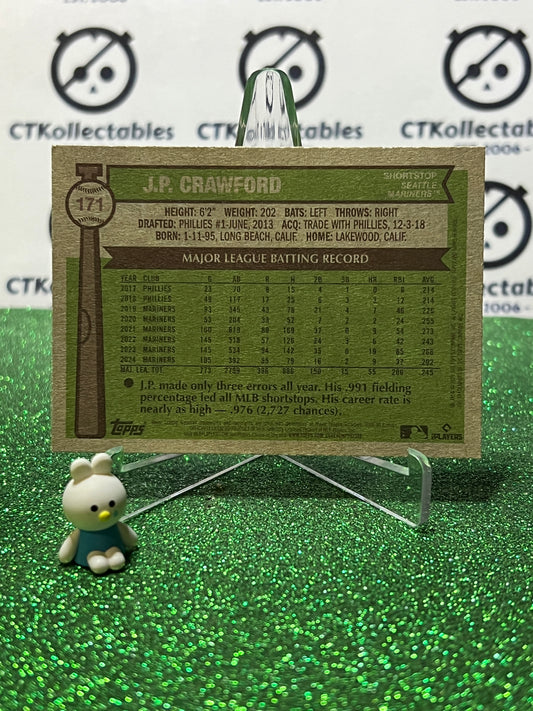 2025 TOPPS HERITAGE J.P. CRAWFORD # 171 SEATTLE MARINERS BASEBALL CARD