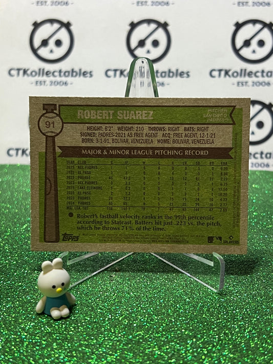 2025 TOPPS HERITAGE ROBERT SUAREZ # 91 SAN DIEGO PADRES BASEBALL CARD