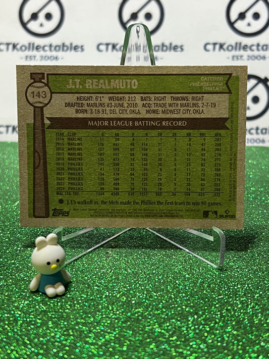 2025 TOPPS HERITAGE J.T. REALMUTO # 143 PHILADELPHIA PHILLIES BASEBALL CARD