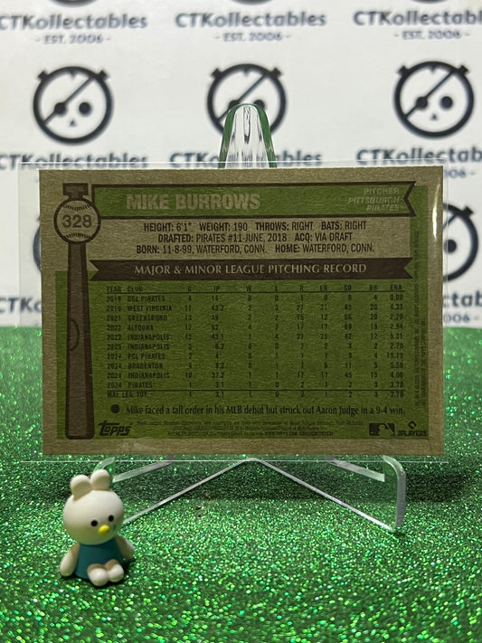 2025 TOPPS HERITAGE MIKE BURROWS # 328 ROOKIE PITTSBURGH PIRATES BASEBALL CARD