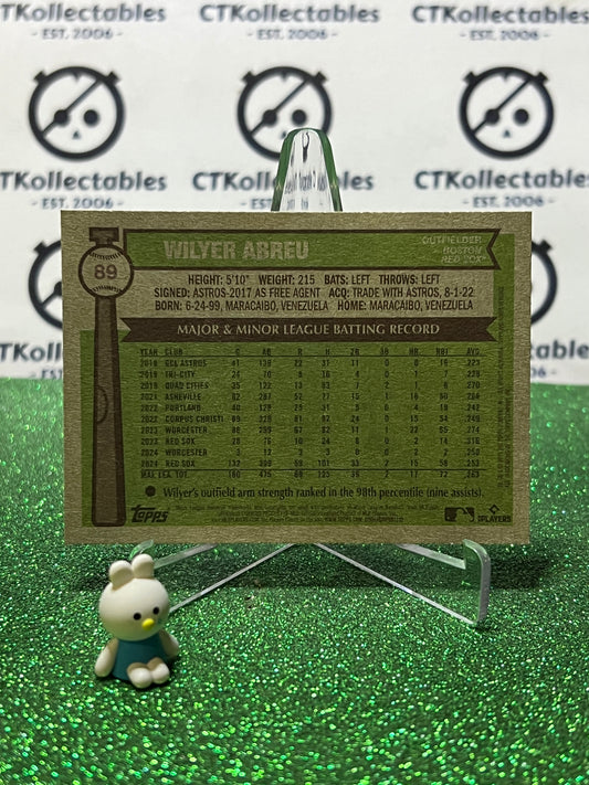 2025 TOPPS HERITAGE WILYER ABREU # 89 BOSTON RED SOX BASEBALL CARD