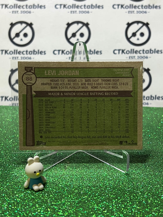 2025 TOPPS HERITAGE LEVI JORDON # 88 ROOKIE CINCINNATI REDS BASEBALL CARD