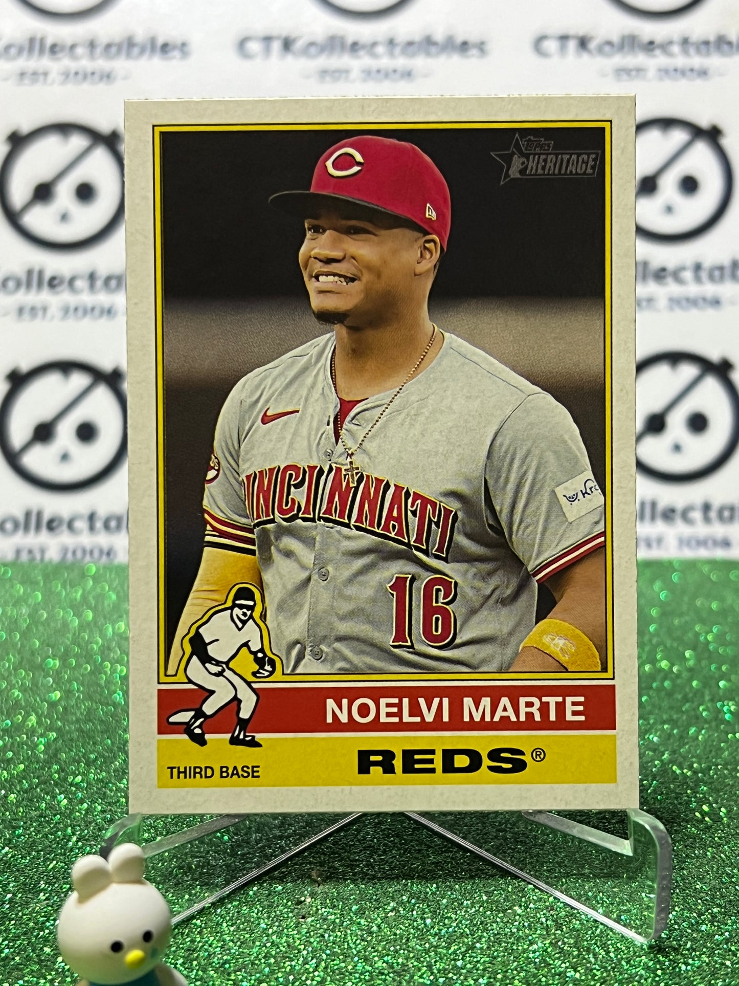 2025 TOPPS HERITAGE NOELVI MARTE # 43 CINCINNATI REDS BASEBALL CARD