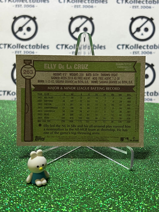 2025 TOPPS HERITAGE ELLY DE LA CRUZ # 263 CINCINNATI REDS BASEBALL CARD