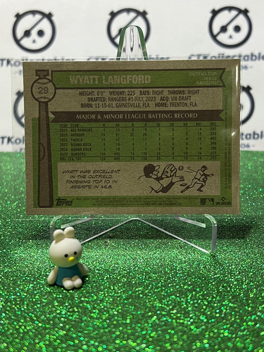 2025 TOPPS HERITAGE WYATT LANGFORD # 29 ROOKIE TEXAS RANGERS BASEBALL CARD