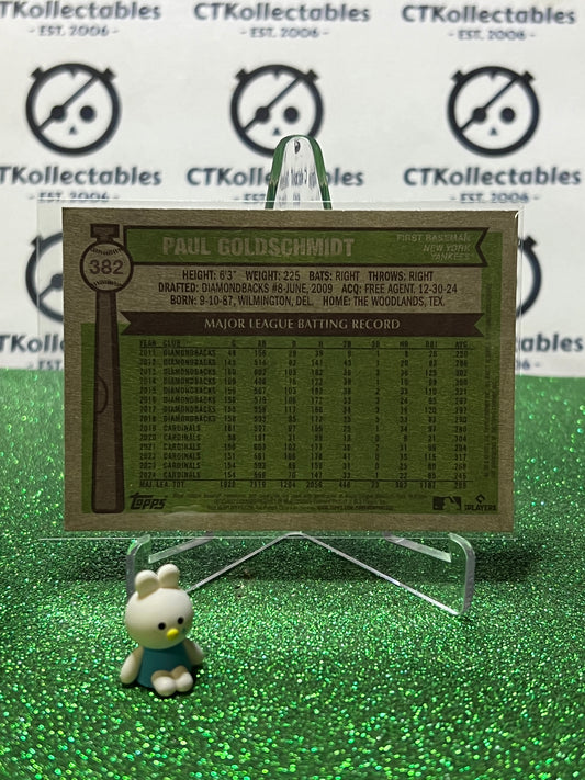 2025 TOPPS HERITAGE PAUL GOLDSCHMIDT # 382 NEW YORK YANKEES BASEBALL CARD