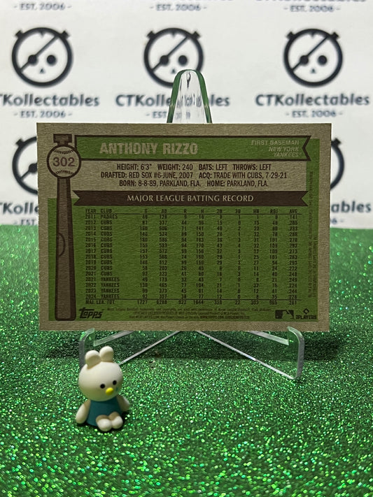 2025 TOPPS HERITAGE ANTHONY RIZZO # 302 NEW YORK YANKEES BASEBALL CARD