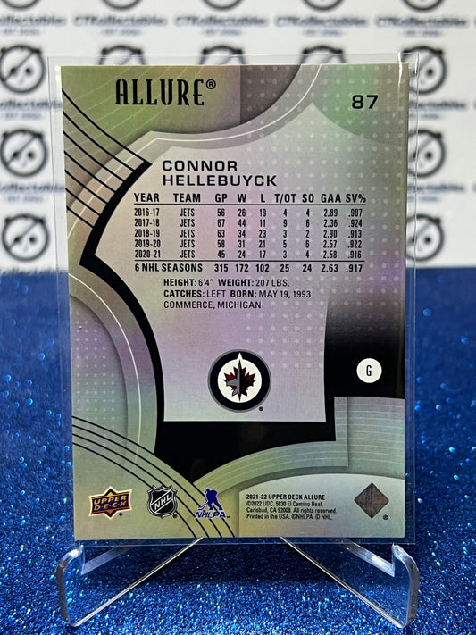 2021-22 UPPER DECK ALLURE CONNOR HELLEBUYCK # 87 WINNIPEG JETS HOCKEY CARD