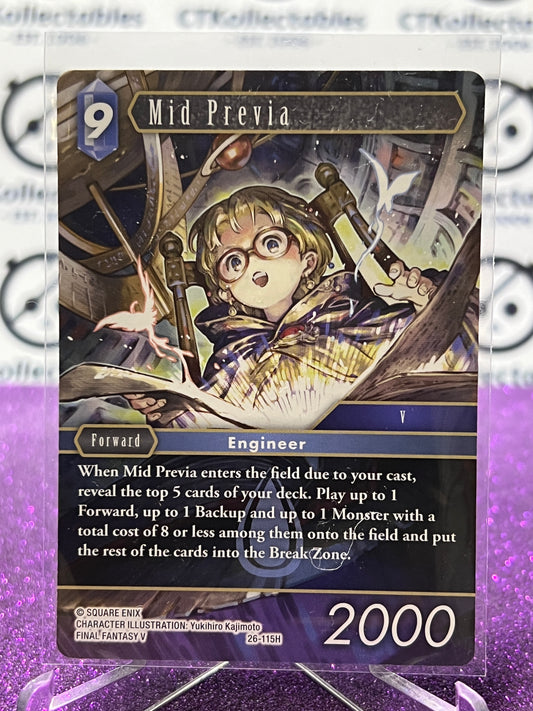 2025 FINAL FANTASY GUNSLINGER OF THE ABYSS TCG MID PREVIA # 26-115H HERO NON-FOIL CARD