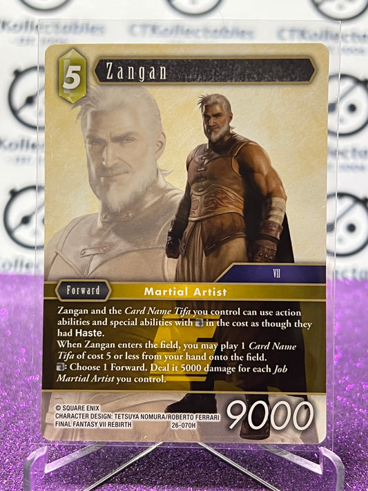 2025 FINAL FANTASY GUNSLINGER OF THE ABYSS TCG ZANGAN # 26-070H HERO NON-FOIL CARD