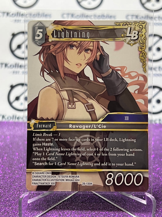 2025 FINAL FANTASY GUNSLINGER OF THE ABYSS TCG LIGHTNING # 26-130H HERO NON-FOIL CARD